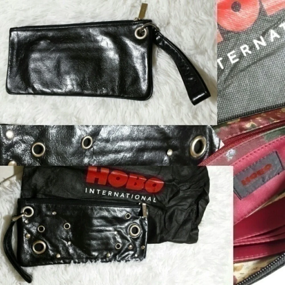 Hobo International Leather Wristlet Clutch Bag